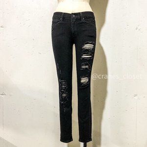Mudd Black Low Rise Skinny Distressed Jean 5